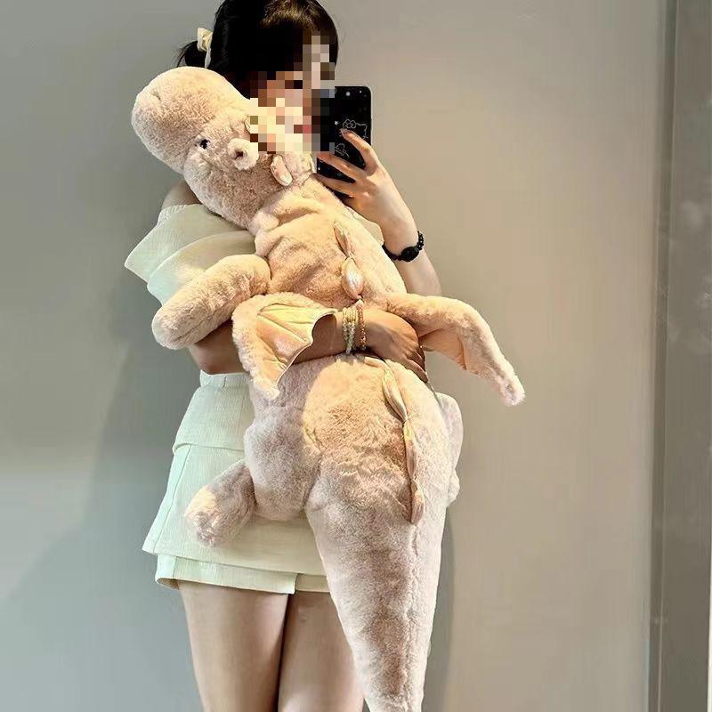 Cute Doll Little Flying Dragon Sleeping Throw Pillow Dinosaur Plush Toy Sleeping Doll Birthday Boudoir