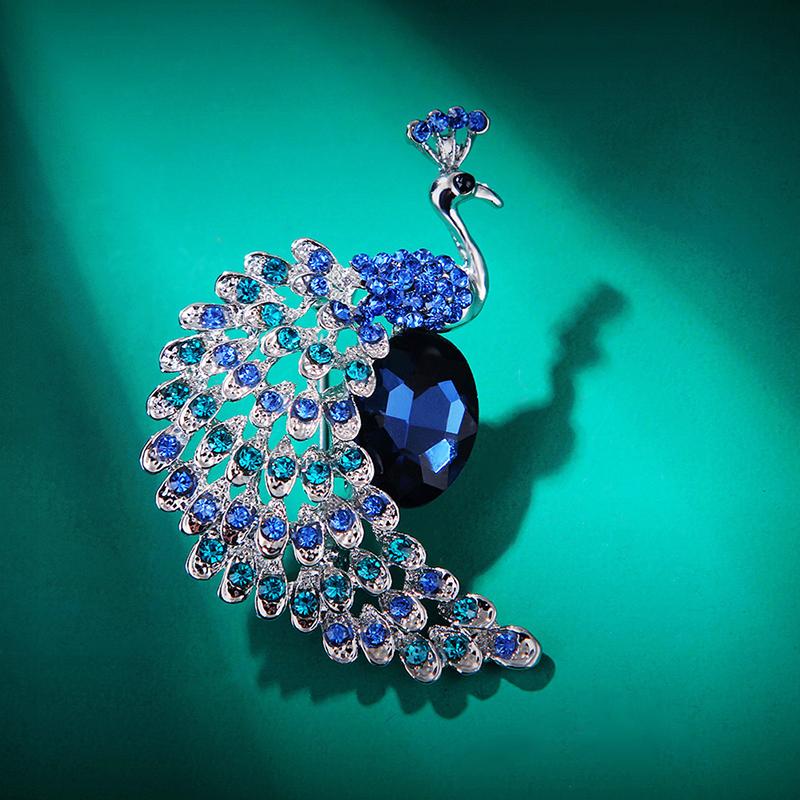 Peacock Brooches Pins Jewelry Banquet Christmas Gifts Accessories
