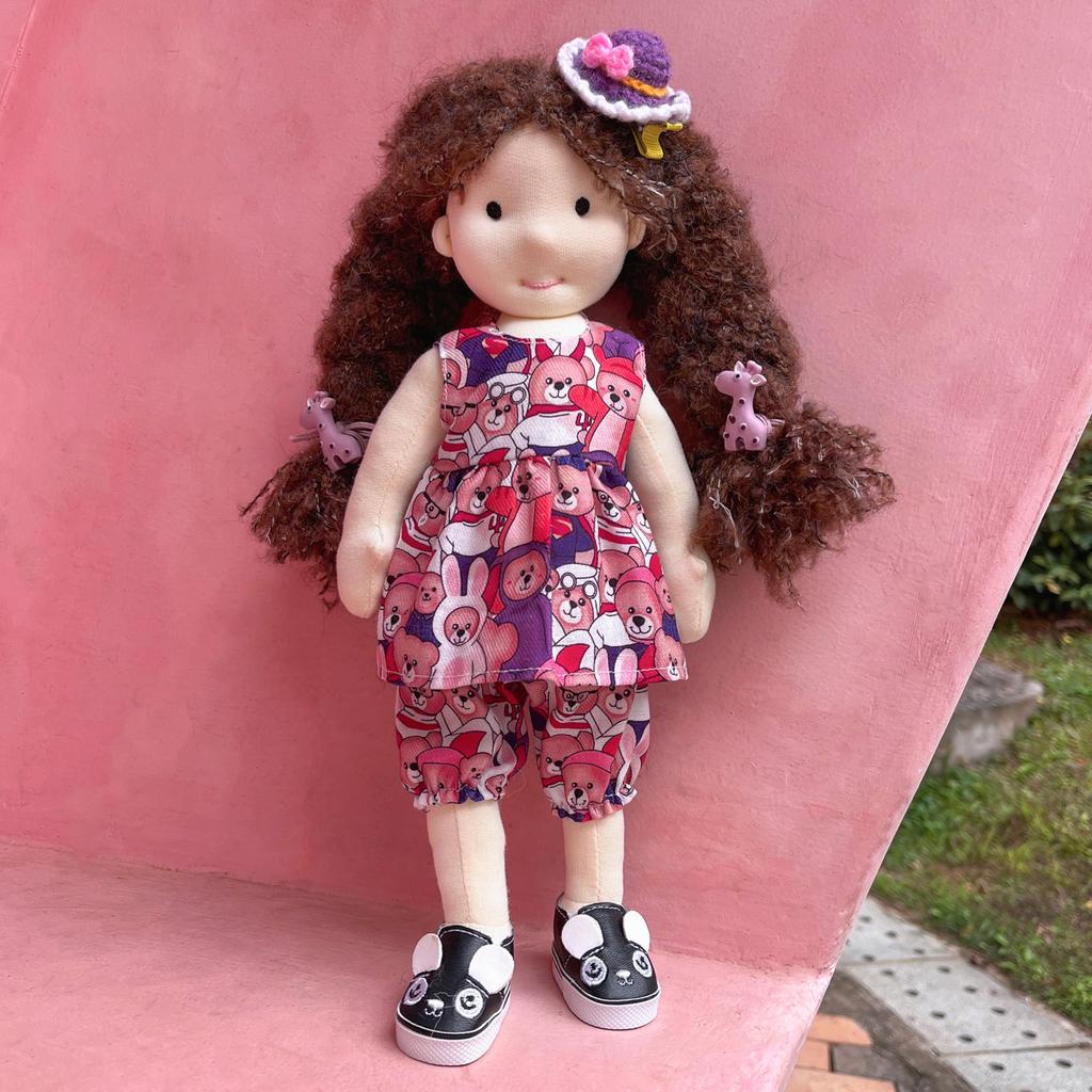 BlissfulPixie Waldorf Doll - Alice, Handmade, 30cm, Soft, Cute Plush Toy for Girls, Perfect for Kids
