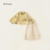 Girl Costume Twopiece Set With Floral Pattern For Children