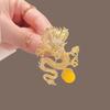 Golden Domineering Flying Dragon Playing Pearl Brooch Men'S And Women'S High-End Pin Temperament Pearl Pin