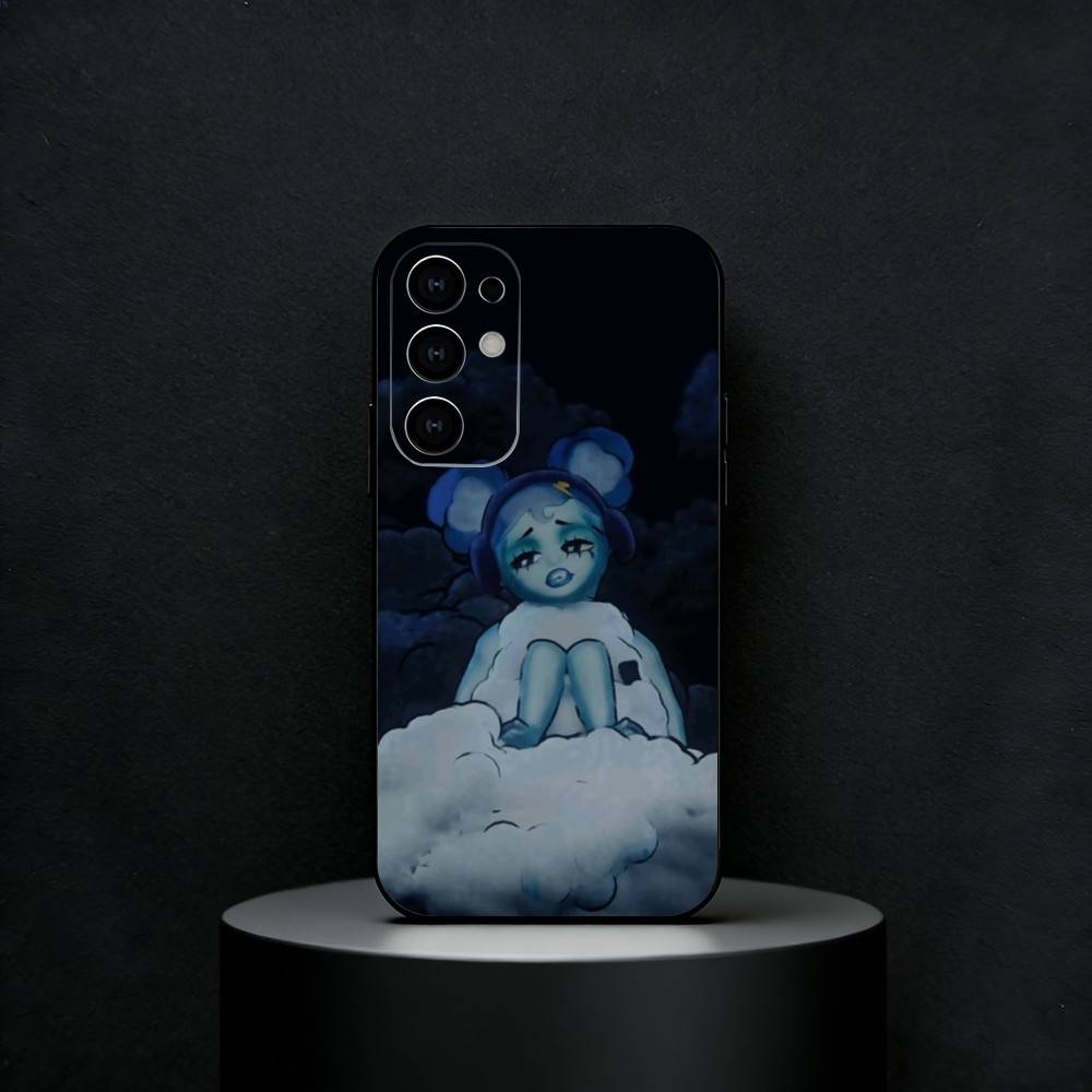 Чехол для телефона J-Junior H Sad Girl для Samsung S25, S24, S21, S22, S23, S30, Ultra, S20, Plus, Fe, Note, 5G Черный