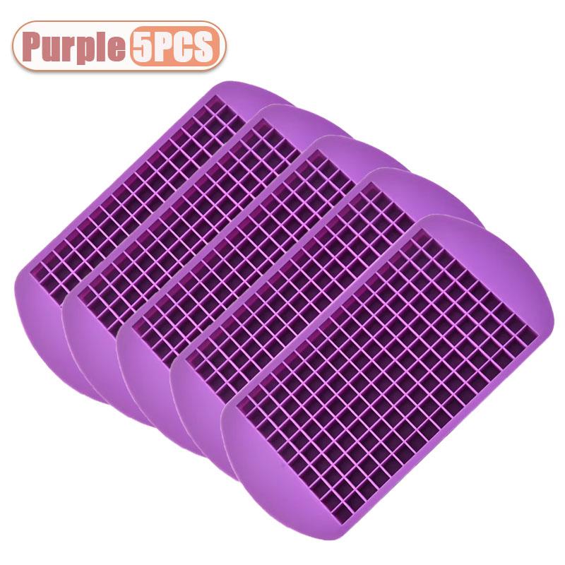 1-5PCS160 Grid Silicone Ice Tray Ice Cubes Foldable Ice Mold Ice Breaker Ice Grid Tray Small Square Mold Ice Maker Silicone Mold