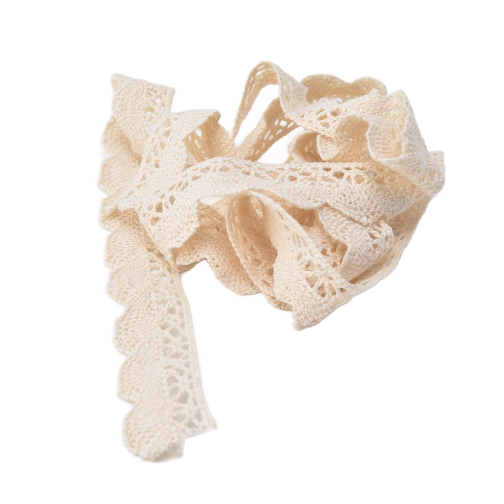 Lace Ribbon DIY Cotton Net 2cm Width 20 Yards Elegant Fabric Lace Trim for Curtain Clothes