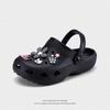 Women's Hollow Hole Shoes Cartoon Fashion Two Wear Four Seasons Slippers Outdoor Beach Shoes