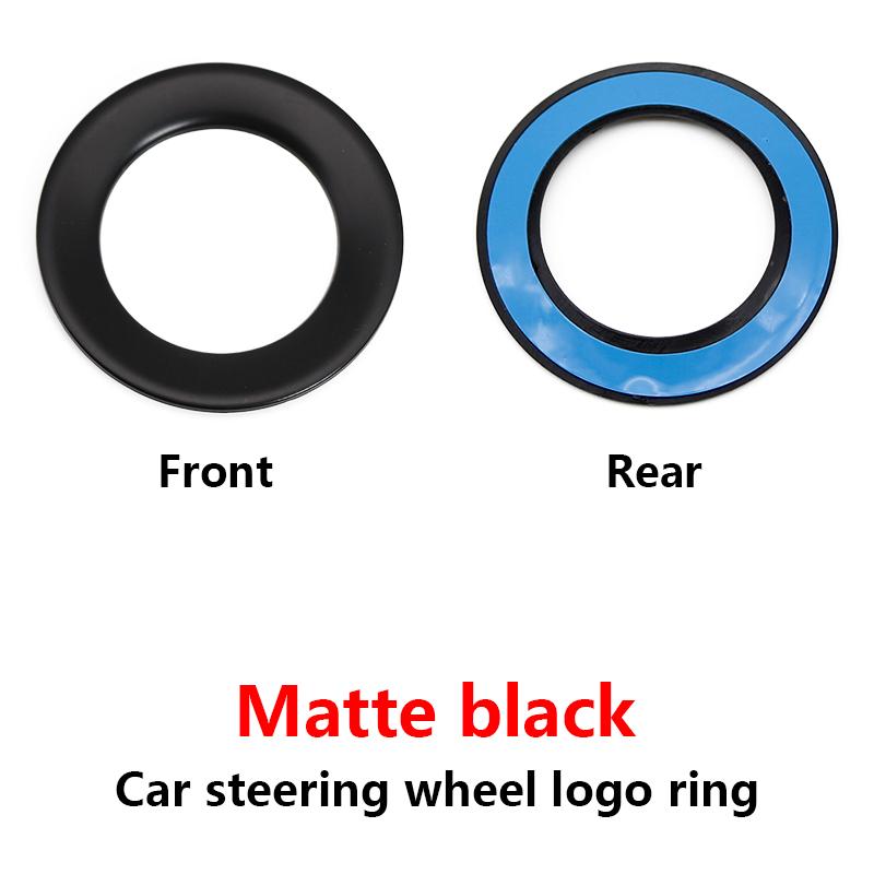 ABS Carbon Fiber Pattern Car Logo Steering Wheel Decoration Sticker Accessories For VW R Gti Line Passat Golf 5 6 Polo Scirocco zw0