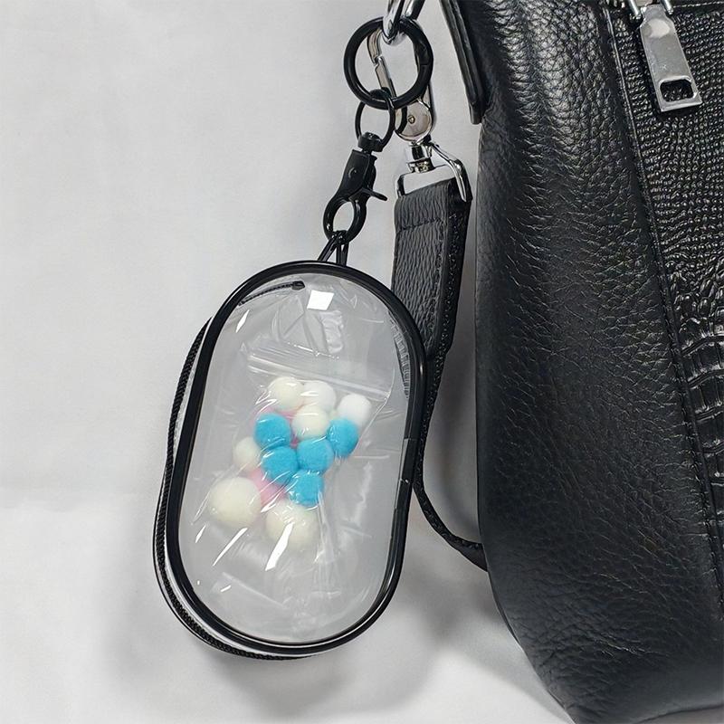 Кукольный дисплей Прозрачный ящик для хранения Мешочек Mystery Box Брелок Сумка Милая кукольная сумка Организация с плюшевым мячом Пылезащитный чехол