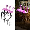 Solar Flamingo Garden Decor Outdoor Waterproof Landscape Lights Villa Lawn Lamp Patio Walkway Lights Holiday Pathway Decoration