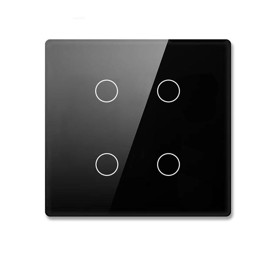 Умный выключатель Tuya европейского стандарта RF433 с WiFi и Bluetooth, единым универсальным пультом дистанционного управления Zero Fire, закаленным стеклом, тип 86.
