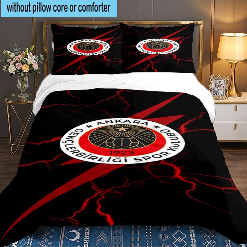 Genkelbigli Club Sports 3PCS Bedding set,Ideal for 1pc Duvet Cover And 2pcs Pillowcases Perfect for Fan gift,Ideal for Bedroom, Dormitory