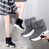 Fashion Lady Short Boots 2024 Winter Platform Women's Boots Comfort Wedge Plush Ankle Boots Plus Size 43 Furry Furry Women Shoes