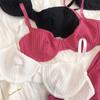 Summer 6 Color Women Underwear Sexy French Bralette Push Up Bra Set Ultra Thin Thread Fabric Breathable Lingerie With Thong Sets