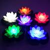 LED Waterproof Floating Lotus Light Battery Operated Artificial Lily Flower Night Lamp Pond Pool Garden Fish Tank Water Decor
