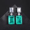 Новые высококачественные серьги Paraiba простые квадратные женские серьги ретро модные аксессуары