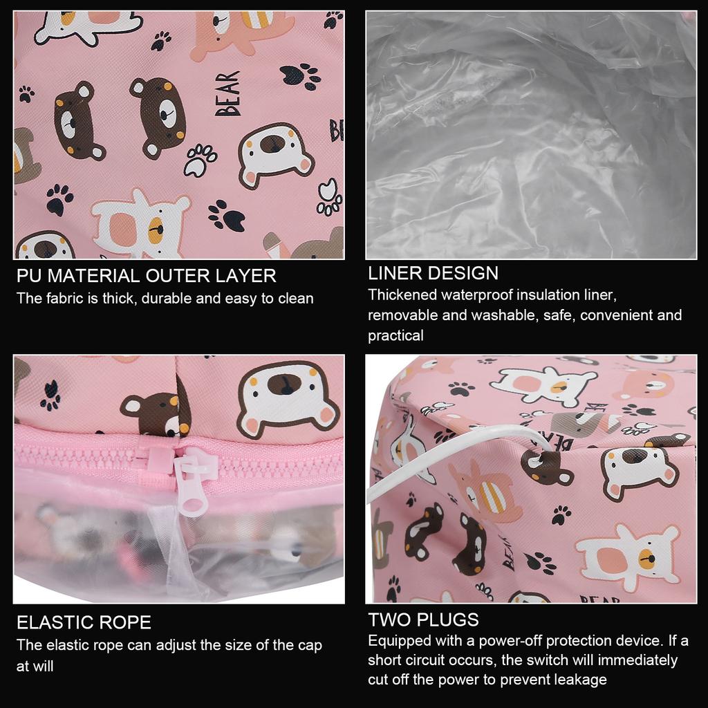 Паровая шапочка для волос с электроподогревом, термообработка, 3-ступенчатый контроль температуры