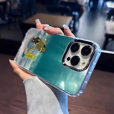 Милый Чехол для Телефона Губка Боб Квадратные Штаны для IPhone 17 Pro Max 16 15 14 Pro Max IPhone 13 Pro Max 11 Plus Прозрачный Чехол
