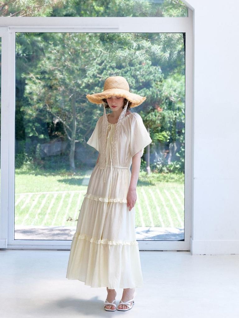 Fabric Seoul Picnic Cancan Maxi Dress