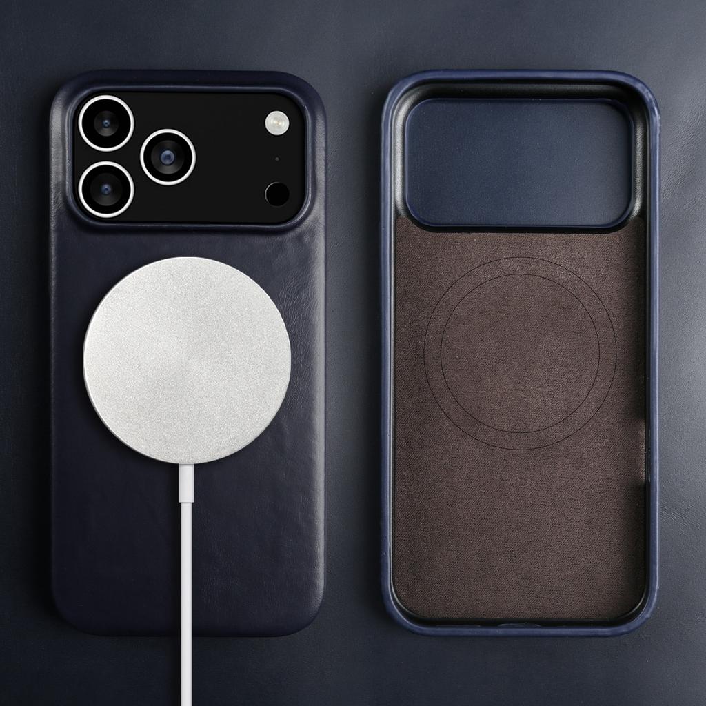 Винтажный чехол из натуральной кожи с полным покрытием масло-воском для iPhone 17 Pro Max 16 15 14 13 12 11 для чехлов с магнитной крышкой Magsafe