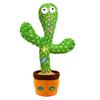 Рождественская танцующая говорящая игрушка кактус, повторяющая движения, детская игрушка кактус, поющая, имитирующая, повторяющая, записывающая игрушка кактус, глупый солнечный кактус