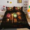 3D Fireworks Pattern Home Bedding Set Bedding Cover Pillowcase AU/US/EU Full Size Bedding Set Home Decoration