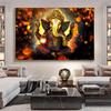 Ganesha Gods Canvas Paintings On The Wall Classical Hindu Gods Wall Art Posters Hinduism Decorative Pictures Home Decor Background Wall Decoration