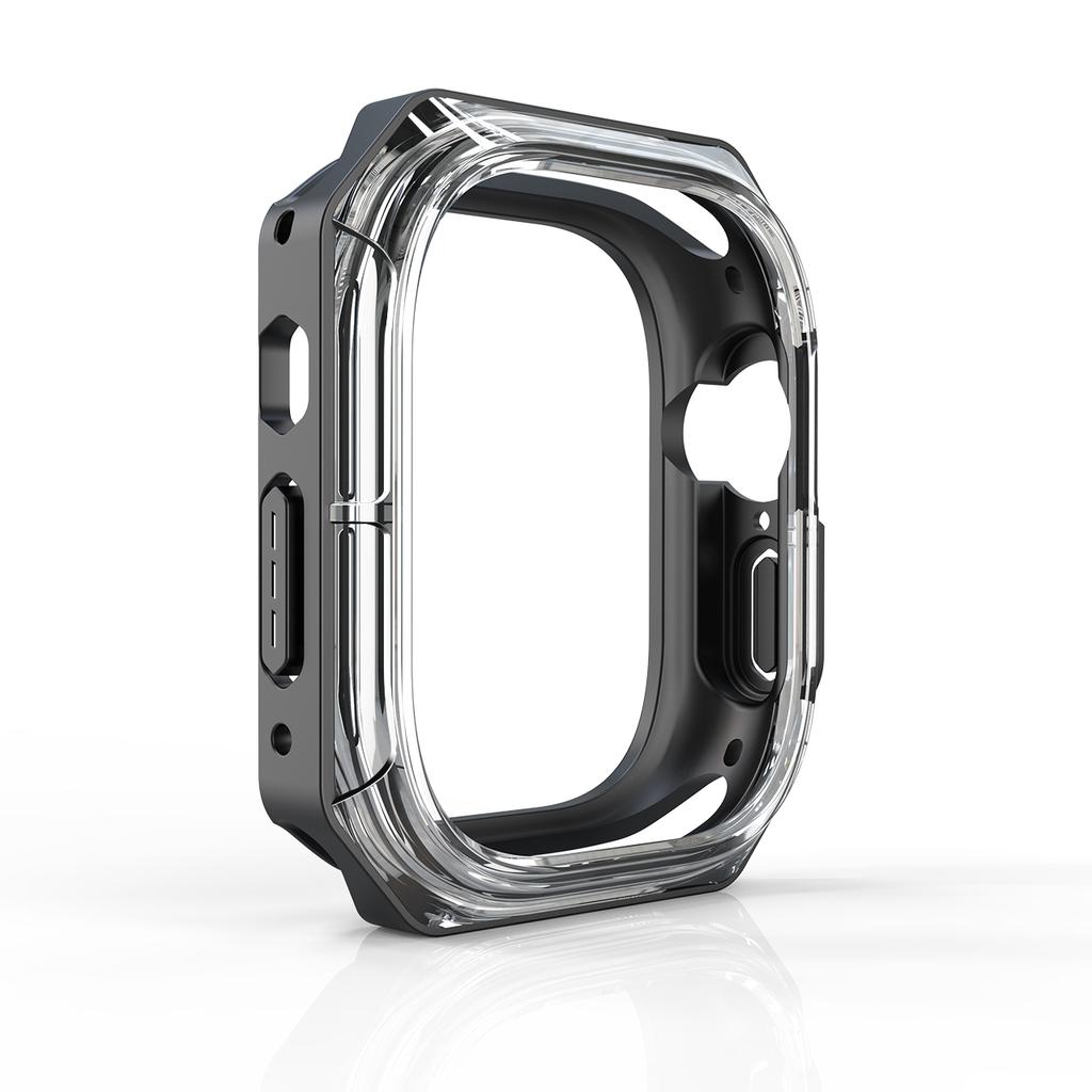 Чехол TPU PC без пленки для Apple Watch Ultra/Ultra 2 Series 9 8 7 6 5 4 SE 49 мм 44 мм 40 мм 45 мм 41 мм Прозрачный защитный бампер Аксессуары