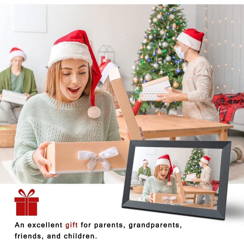 Цифровая фоторамка WiFi Frameo 10,1-дюймовая 32 ГБ/64 ГБ интеллектуальная цифровая фоторамка с сенсорным экраном IPS HD 1280x800