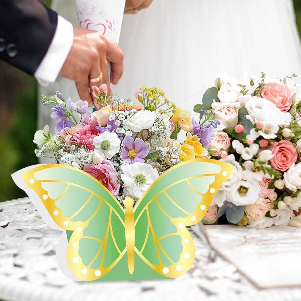 12PCS Paper Butterfly Centerpieces Butterfly Themed Candy Box Home Celebration