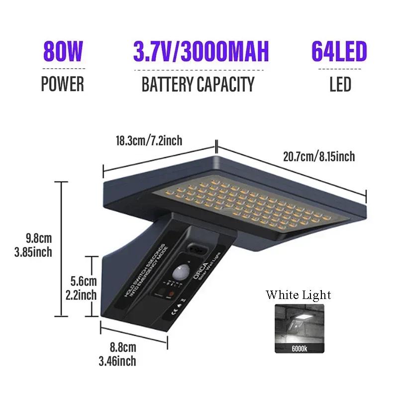 Solar Outdoor Lamps Garden Wall Motion Sensor Street Lawn Light IP 65 Waterproof Warm White Courtyard Solar Power Spotlighting