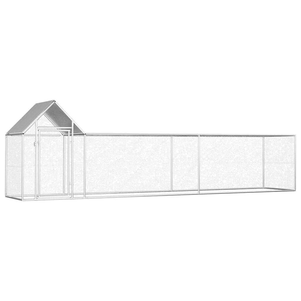 Chicken Coop 5x1x1.5 m Galvanized Steel
