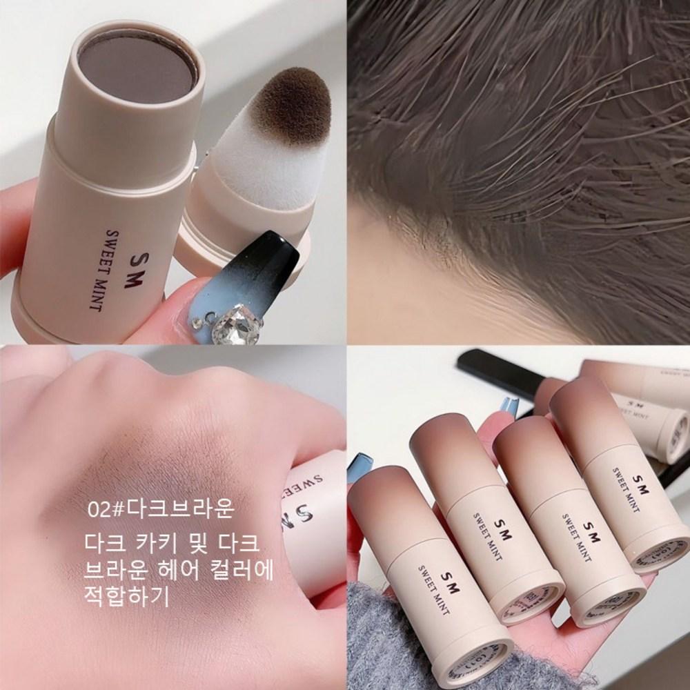 1+1+1 Natural Cover Hairline Fill Shading Stick Hair Gray Cover Stick Hairline Cover Cushion Natural пушистый на ощупь, 1 Мокко Коричневый *1+2 Темно-коричневый*1