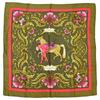 Auth Carre 90 Scarf Cheval Turc Silk He9915sg Used
