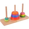 Lifepower Math Puzzle Tower of Hanoi Colorful Wooden Puzzle Ageless Brain Exercise Brain Training Game Safe Paints Recommended for Ages 3 and Up
