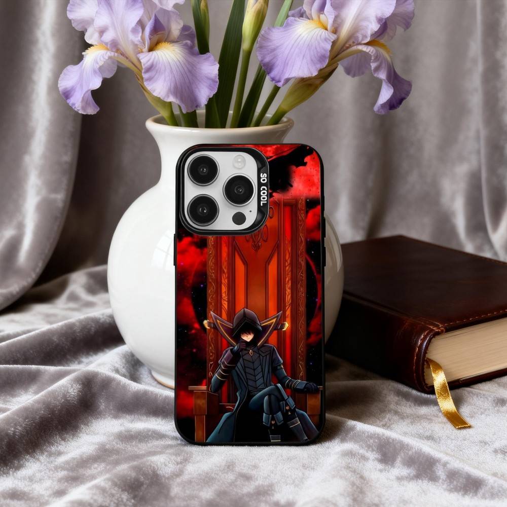 Чехол для телефона с мангой «Я — герой тени» Для iPhone 17, 16, 15, 14, 13, 12, 11 Plus, Pro Max Конфетный Посеребренный Внутренний Чехол