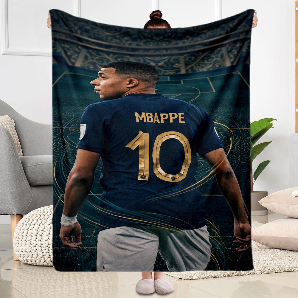 Mbappe 31 Blanket Ultra-Soft Great for Livingroom Picnics Office Chair for All Occasions Stylish Decor Gift for Travel Home Birthdays