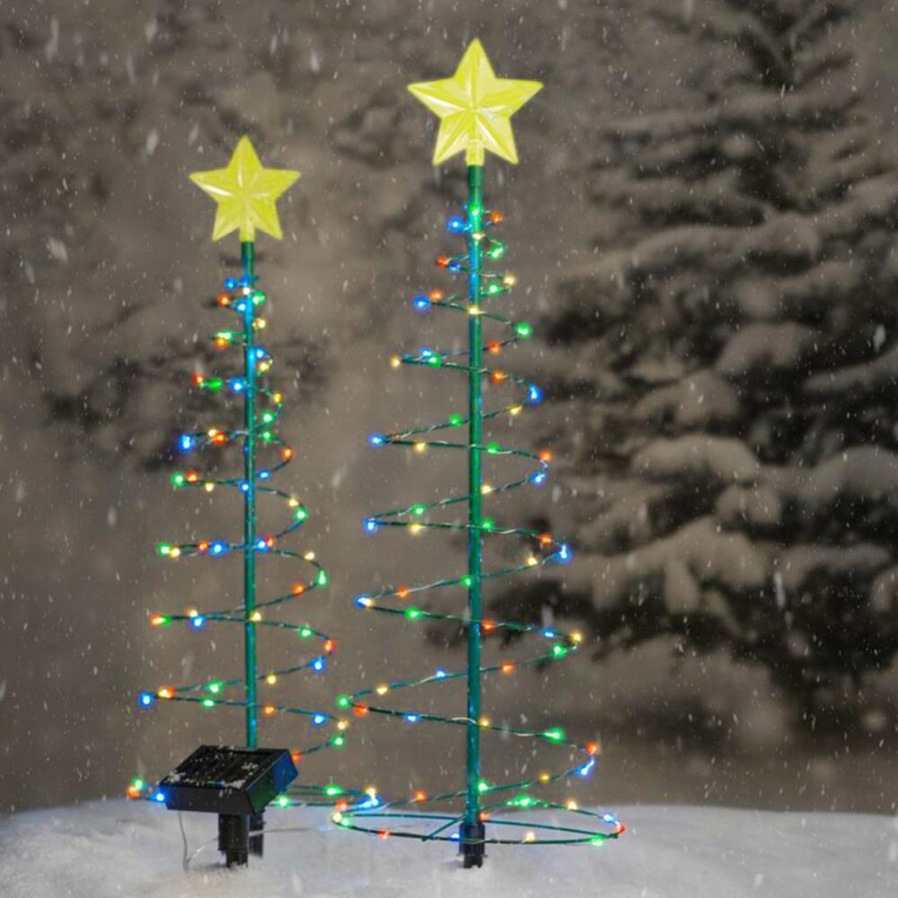 Outdoor Waterproof Christmas Led Solar Tree Light Decoration Solar Powered String Lights NewYear Home Ornament Garden Decoration