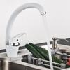 Белый кухонный смеситель Смеситель для кухни, поворотный на 360°, одноручный смеситель для раковины