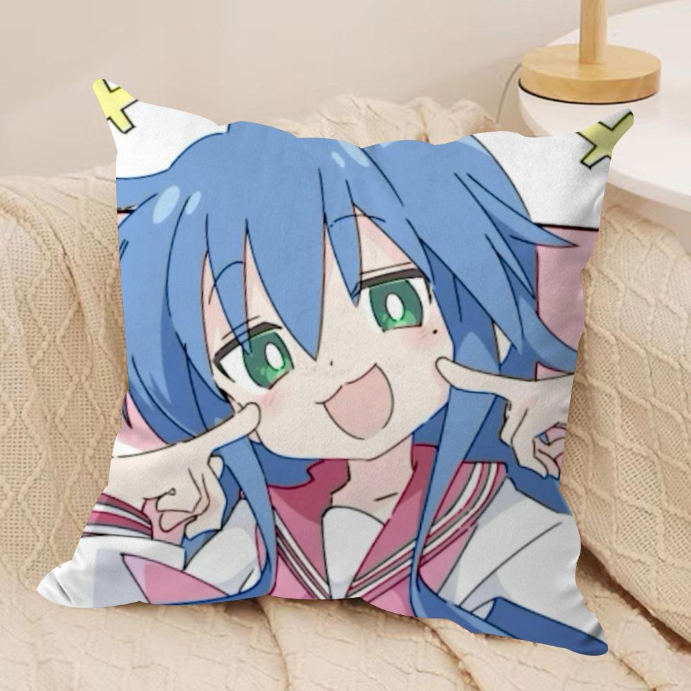 Аниме L-Lucky Star K-konata Наволочка Мягкая Плюшевая Ткань Двусторонняя Печать Наволочка на Подушку для Дивана Для Всех Сезонов Домашний Декор