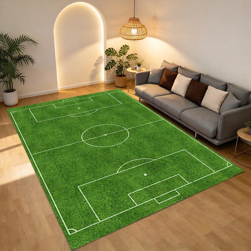 Soccer Field Living Room Nonslip Area Rug Soft Carpet For Bedroom Game Playroom Sofa Office Home Decor Doormat Christmas Gift C9261943