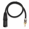 MOBOREST 3.5mm TRS To XLR Stereo Professional Male To Male Audio Cable, 3m for Recording Studio, Live Performance, School, Church, Public Speaking, Pa