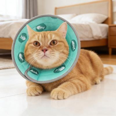 Защитный воротник для кошек, регулируемый, мягкий конус для котят, чтобы остановить вылизывание, складной, легкий, послеоперационный воротник для восстановления кошек и котят