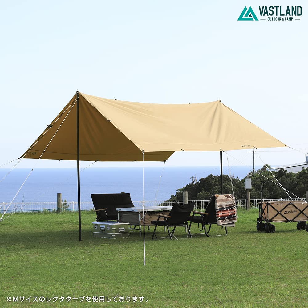 VASTLAND TC Rectangular Square Medium 360cm x Flame Water Flexible Storage Bag Included Tarp, Type, Size, 360cm, Tan, Polycotton, Retardant,