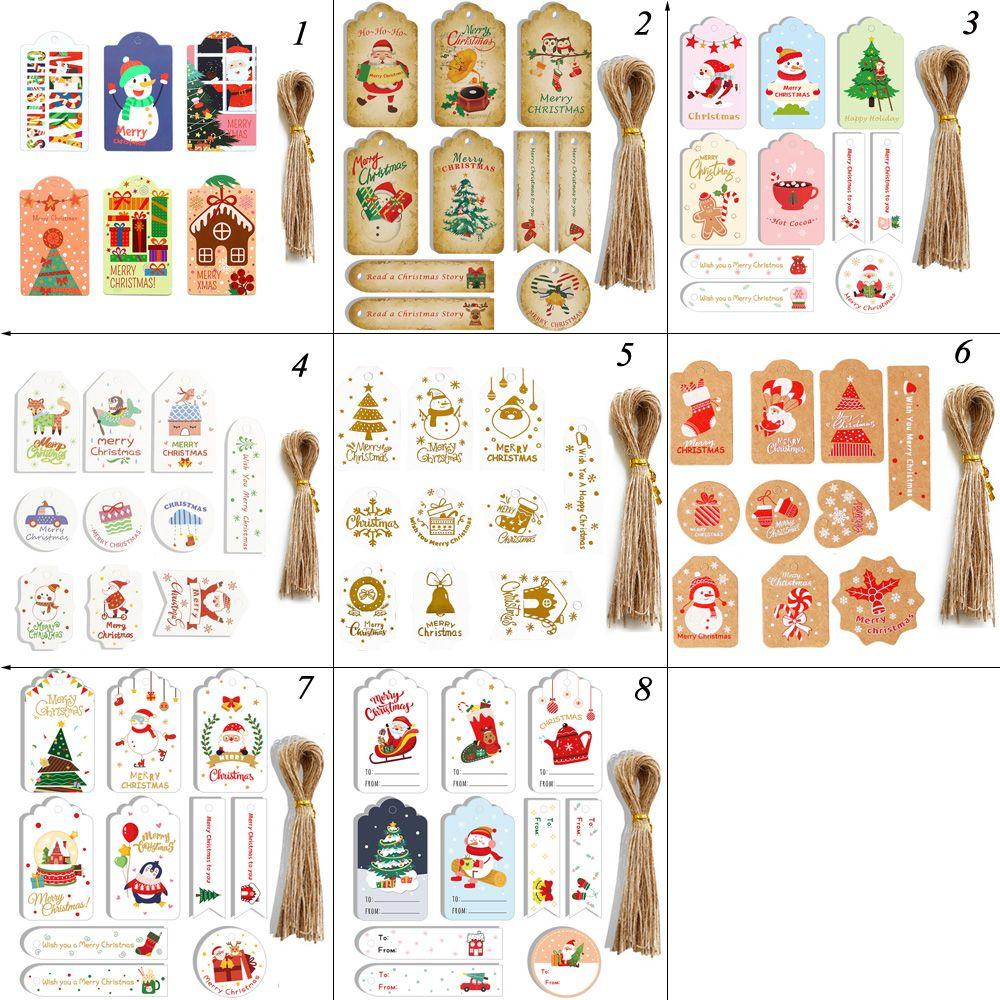 Упаковочные материалы Санта-Клаус Крафт-бумага Подарочная упаковка Рождественские бирки Рождественские этикетки Бирки
