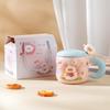 Керамическая кружка Jingci с креативным мультяшным дизайном и крышкой