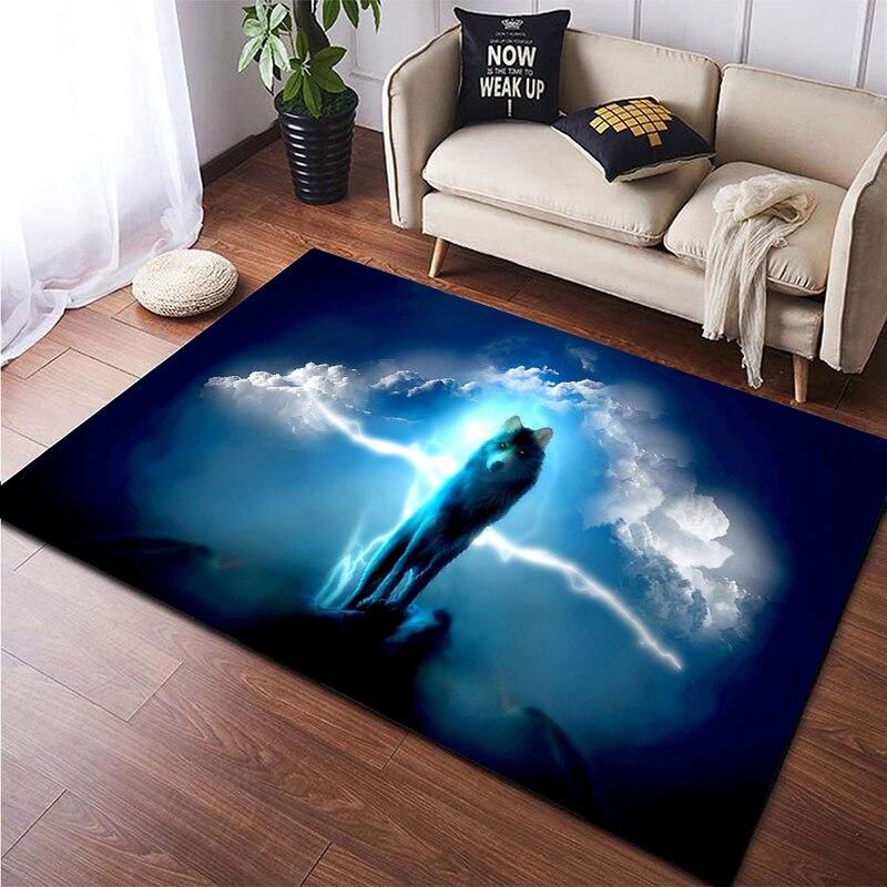 Custom Animal Carpet Wolf Pattern Home Decoration Living Room Lobby Decoration Home Decoration Accessories Wolf Splicing Carpet