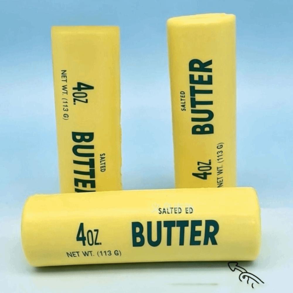 Release Hand Cylinder Butter Stick Squeezing Toy Sensory Realistic Butter Sticks Children