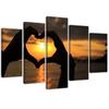 Five Piece Picture Canvas Print Hands Formed Into a Heart