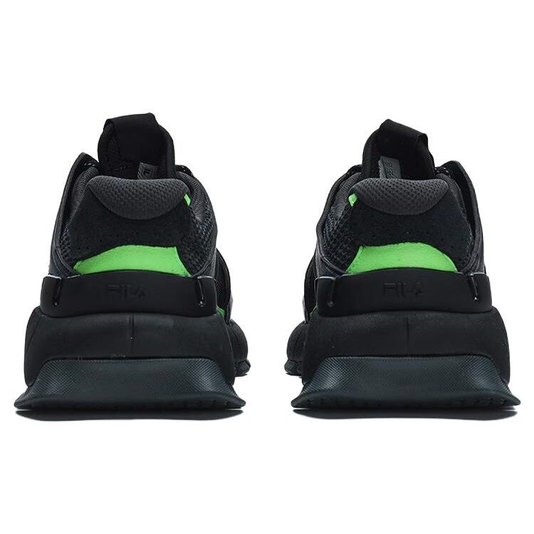 Fila Insetto Ткань Синтетическая кожа ТПУ Спортивный комфорт Низкий верх Стиль жизни Повседневная обувь Женские кроссовки Черный Зеленый F12W321103FBD