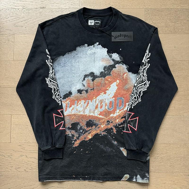 Unisex Oversized Streetwear Long Sleeve Tee Teens - Soft Cotton Crewneck Graphic T-Shirt Fall