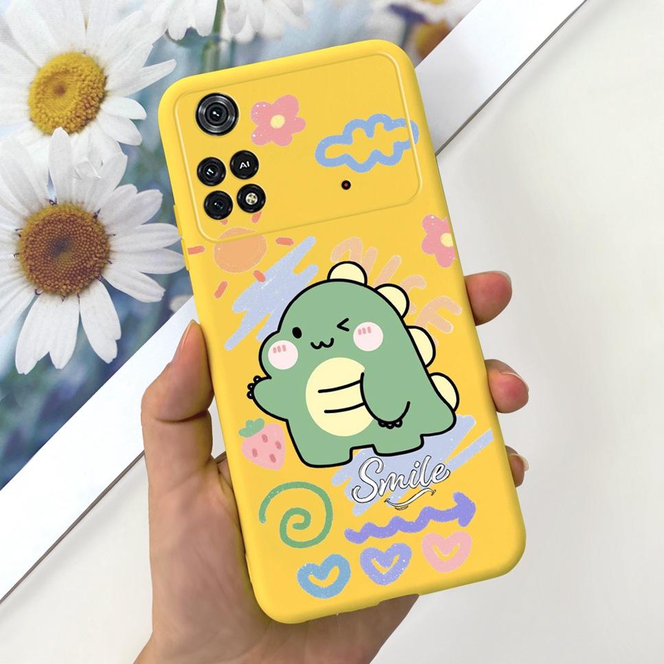 For Xiaomi Poco M4 Pro 4G Case Little Daisy Astronaut Pattern Soft Silicone Covers For Xiaomi Poco M4Pro 6.43"Bumper Phone Cases
